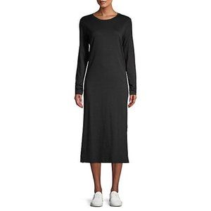 CORE Life Comfortable Cotton-Blend Longline Stretch Casual Dress X-small Black